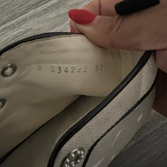 Chanel Fabric High Top Sneakers Sz 37 Authentic - Picture 6 of 9